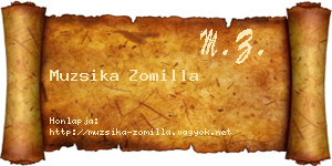 Muzsika Zomilla névjegykártya